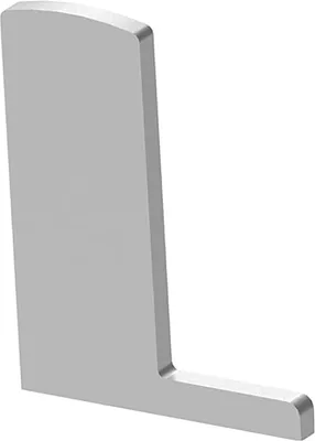 Produktbild von ECONOMY Endkappe für Bodenprofil F-Form 0006,links, aufgesetzte Montage,silber