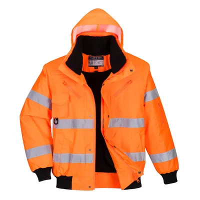 Obrázok produktu pre Portwest C467 3-v-1 vysoko viditeľná pilotná bunda Orange Veľkosť L