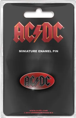 Image de AC/DC - Oval Logo - Badge - Alliage de zinc Mini RO14109 (Taille unique) (Noir/Rouge)