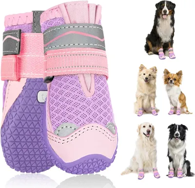 Productafbeelding van Hondenschoenen - Set van 2 - Mesh - Waterdicht - Reflecterend