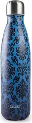 Produktbild von Edelstahl-Thermosflasche doppelwandig Vakuum, für Heiß- & Kaltgetränke, Barockblau