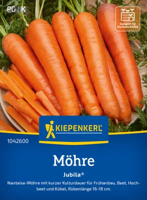 Zdjęcie produktu dla Marchew Jubila®, marchew Nantaise – krótki okres uprawy – wczesna uprawa na grządkach, podwyższonych grządkach i w donicach