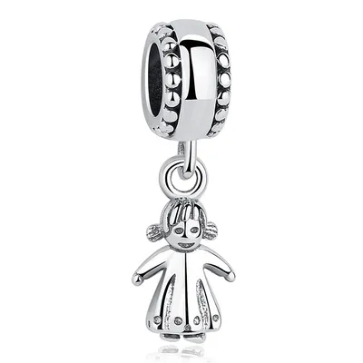 Produktbild von PANDACHARMS Little Girl Charm Anhänger, 925er Sterling Silber, passt zu Pandora