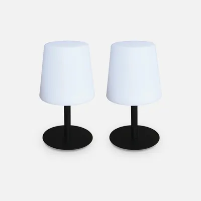 Immagine prodotto di Set di 2 lampada da tavolo LED per interni/esterni, Nero