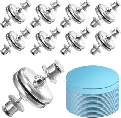 Produktbild von Magnetische Duschvorhang Clips aus Edelstahl, 20 Stück, wasserfest, für die Dusche