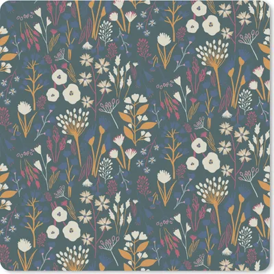 Produktbild von MuchoWow® Mauspad Mousepad Muster - Blumen 20x20 cm - Mousepads - Maus Mat - Pad - Mausunterlage - Desk Mat - Bureauartikeln
