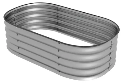 Productafbeelding van Outsunny verhoogde tuinbed, metalen plantenbak, doe-het-zelf bloembak met open bodem