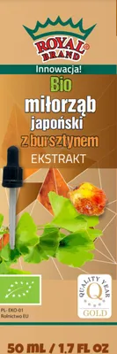Obrázek produktu pro JAPONSKÝ MLÉČNÝ EXTRAKT S KAPKAMI BERNŠTEJNA ORGANIC 50 ml - ROYAL BRAND