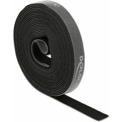 Produktbild von Delock  Klettband auf Rolle L 5 m x B 15 mm schwarz