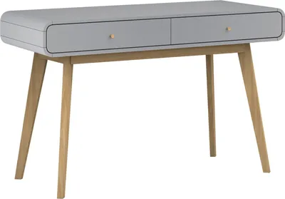 Produktbild von Schreibtisch >Janne< 2 Schubladen, in Grau - 120x79x50cm (BxHxT)