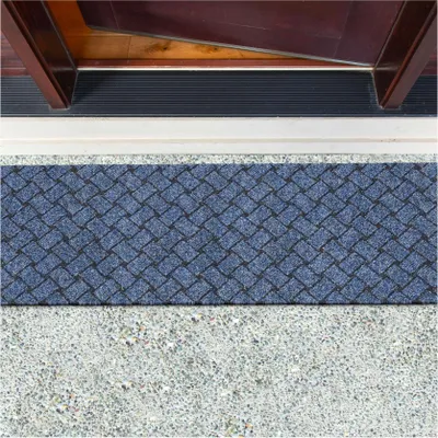 Produktbild von Fußmatte Türvorleger Bodenmatte Textil Melbourne Pflasterstein Blau Robust Wasserabweisend Breite 40 cm Länge 120 cm