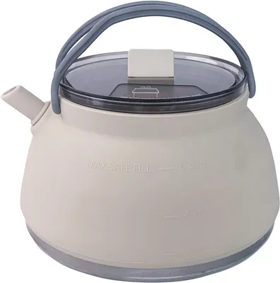 Produktbild von Faltkessel 1,5L Camping Wasserkocher, faltbar & platzsparend, lebensmittelechtes Silikon mit Edelstahlboden, für Outdoor, Wandern & Reisen