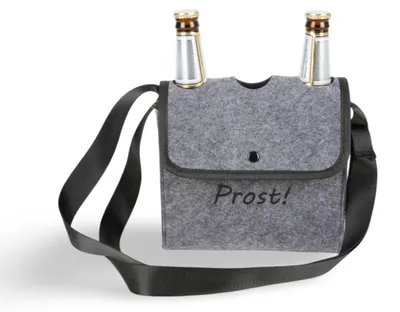 Produktbild von Biertasche Umhängetasche Getränketasche Flaschentasche 17x21cm Männerhandtasche Bier