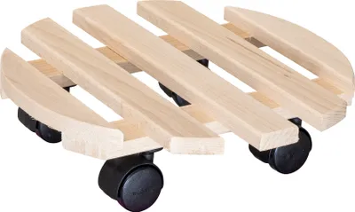 Produktbild von WAGNER Pflanzenroller PALETTI Ø 30 x 8 cm, für den Innenbereich, Buchenholz, natur, Tragkraft 100 kg, EU Ware - 20031801