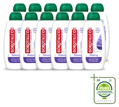 Productafbeelding van 12 x Borotalco Douchegel Relaxerend - Lavendel & Iris - 250 ml - Grote verpakking - 12 stuks