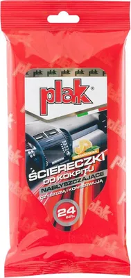 Zdjęcie produktu dla Plak Chusteczki do kokpitu Pomarańczowe 24 sztuki