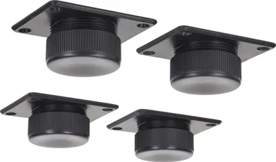 Produktbild von SOTECH 4er Set Möbelfüße GOLF II | Durchmesser 50 mm | schwarz | höhenverstellbar 22 - 32 mm