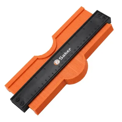 Produktbild von Saker Konturenlehre 25 cm mit Feststeller – Profillehre & Abtastschablone für Fliesen, Laminat, Holz & Rohre