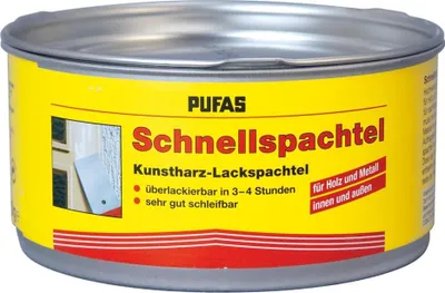 Produktbild von Pufas Schnellspachtel innen aussen Dose Kunstharz weiss Lack Spachtel 400g