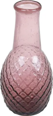 Produktbild von Vintage Glasvase mit Rautenmuster für Blumendekoration