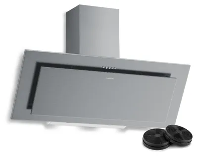 Obrázek produktu pro Klarstein Athena digestoř 90 cm - 254 m³/h, A+++, LED osvětlení, 3 úrovně a Boost, kuchyňská digestoř, recirkulace a odsávání vzduchu, tichá, hliníkové a uhlíkové filtry, moderní design, nerezová ocel