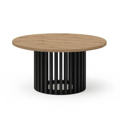 Zdjęcie produktu dla Stolik kawowy DOVER, 60 cm, minimalistyczny i ponadczasowy - dąb Artisan/czarny