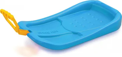 Produktbild von Rutschteller Schneerutscher Schlitten Crazy Run aus Kunststoff Kinderbob Schnee blau