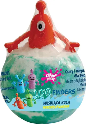 Obrázok produktu pre CHLAPU CHLAPU Ufo Fingers Swirl Penivá kúpeľová bomba – vôňa pomarančovej limonády
