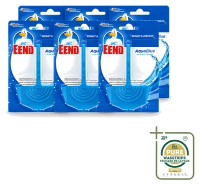 Produktbild von 6 x WC Eend Toiletblok Aqua Blue - 40 g - Vorratspackung - 6 Stücke
