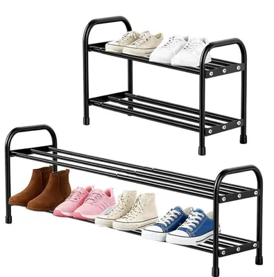 Productafbeelding van Uitschuifbaar schoenenrek, 42-78 cm, 2 etages, metaal