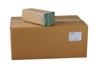 Produktbild von Funny Papierhandtuch AG-065 1-lagig ZZ/V, 25 x 23 cm Grün 5000 Blatt