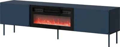 Produktbild von Furniture24 Fernsehschrank Rafael Tv Mit Elektrischem Kamin Flammeneffekt Heizfunktion Lowboard 200X57X42 Cm - Indigo