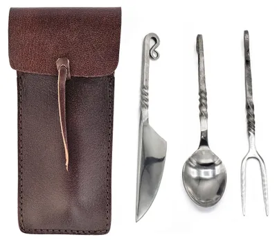 Produktbild von Mittelalter-Besteckset 4-teilig Edelstahl Fuhrmannsbesteck