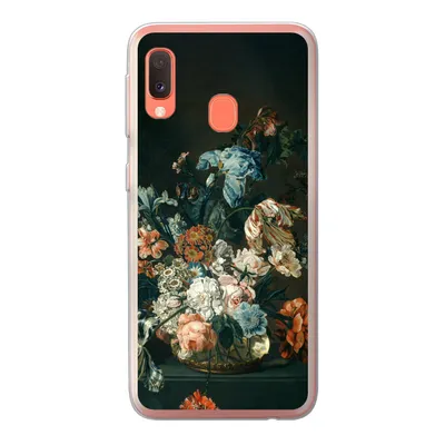 Produktbild von MuchoWow® Handyhülle Schutzhülle Hülle für Samsung Galaxy A20e Stilleben mit Blumen - Alte Meister - Kunst Silikon Softcase Handy Hülle - Abdeckung