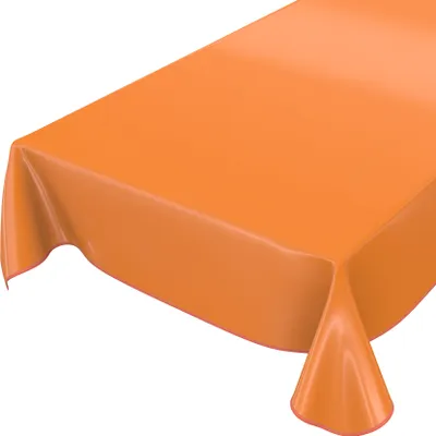Produktbild von Tischdecke Wachstuch PVC abwaschbar Einfarbig Orange 220x140cm Band