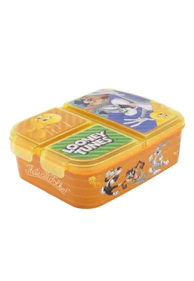 Obrázek produktu pro Dětský prémiový box na svačinu Looney Tunes Bugs Bunny Box na oběd Box na snídani Box na svačinu se 3 přihrádkami