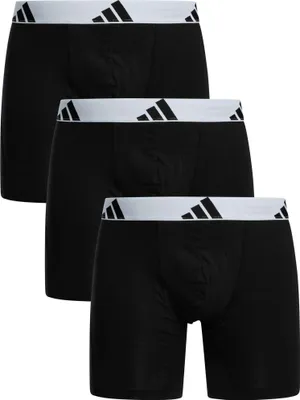 Produktbild von Adidas 3er-Pack Active Flex-Boxershorts aus Baumwolle, Schwarz XXL