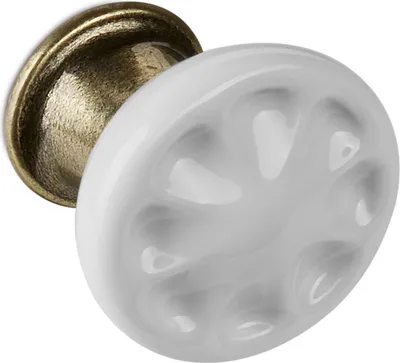 Produktbild von SOTECH Möbelknopf META Ø 33 mm Messing antik / weiß Porzellanknopf SOTECH