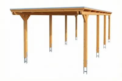 Zdjęcie produktu dla Pojedynczy wiat garażowy SKAN HOLZ Emsland wraz z folią EPDM, kotwy słupkowe 340 x 846 cm, jasny dąb