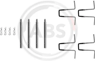 Image de A.B.S. 0977Q Kit d'accessoires pour plaquettes de frein à disque avant, adapté pour MERCEDES-BENZ W123 Coupé (C123) W123 T-modell (S123) /8 (W114) Coupé /8 (W114) Berline