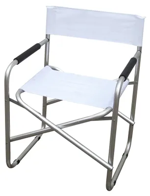 Regiestuhl aus Aluminium und PVC 600D, weiß, 6 Stück