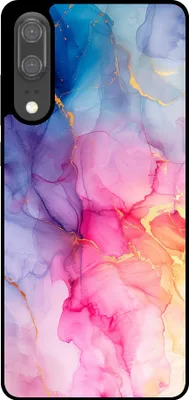 Produktbild von Smartphonica Telefon Fall geeignet für Huawei P20 mit Marmor Druck - TPU zurück Abdeckung Fall Marmor Design - Regenbogen