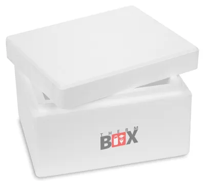 Produktbild von THERM BOX Styroporbox 5W Innen: 25x19x12cm Wand 3cm Volumen 5,9L Isolierbox Thermobox Kühlbox Warmhaltebox Wiederverwendbar