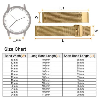 Produktbild von Uhrenarmband Mesh Edelstahl 20 mm Ersatz Metall Armband Edelstahlarmband mit Schnellverschluss Uhrenarmb?nder Ersatzband Verstellbarer Gš¹telschnalle fš¹r Damen Herren, Gold