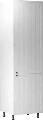 Produktbild von Kühlumbauschrank 60 cm Küchenschrank Küchenblock, Provence D60ZL Weiß/Matt