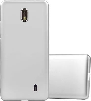 Produktbild von Cadorabo Hülle für Nokia 1 2018 Schutzhülle in Silber Hard Case Handy Hülle Etui