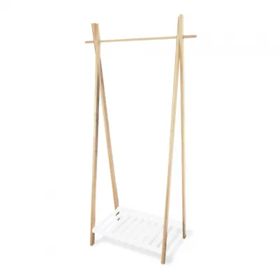 Image de Bambou NAGANO Sac de transport - Blanc et bois - L 80 x P 44 x H 160 cm