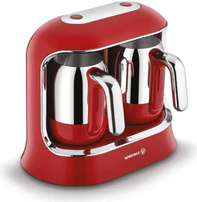Produktbild von Korkmaz Kahvekolik Türkische Mokkamaschine 800W in Rot Twin Kaffeemaschine