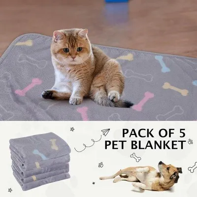 Obrázok produktu pre Podložka pre psov alebo mačky, mäkká, teplá ochranná deka, fleecová prikrývka, útulné lôžko pre domáce zvieratá, 60 x 40 cm