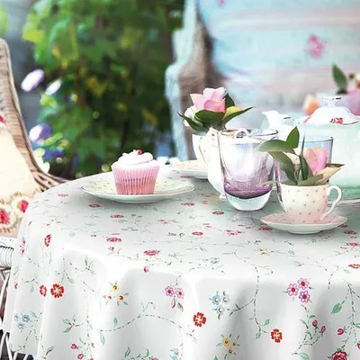 Image de Nappe Ronde Bella Crème 150 Cm élégance Intemporelle Pour Tables Rondes - D-c-table